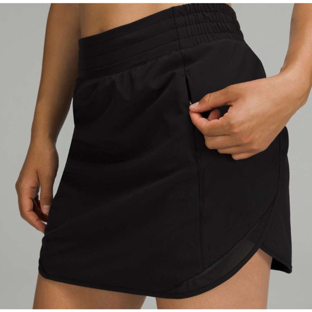 Lululemon Hotty Hot High-Rise Skirt *Long Black Size 14
